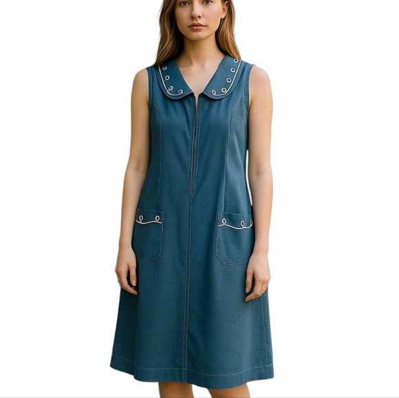 Vintage Dresses & Skirts - Rare Vintage 1960's Unbranded Union Label Shirt Dress House Coat …